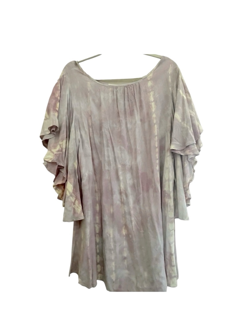 Easel Tie Dye Oversized Butterfly Sleeves Dress Size M